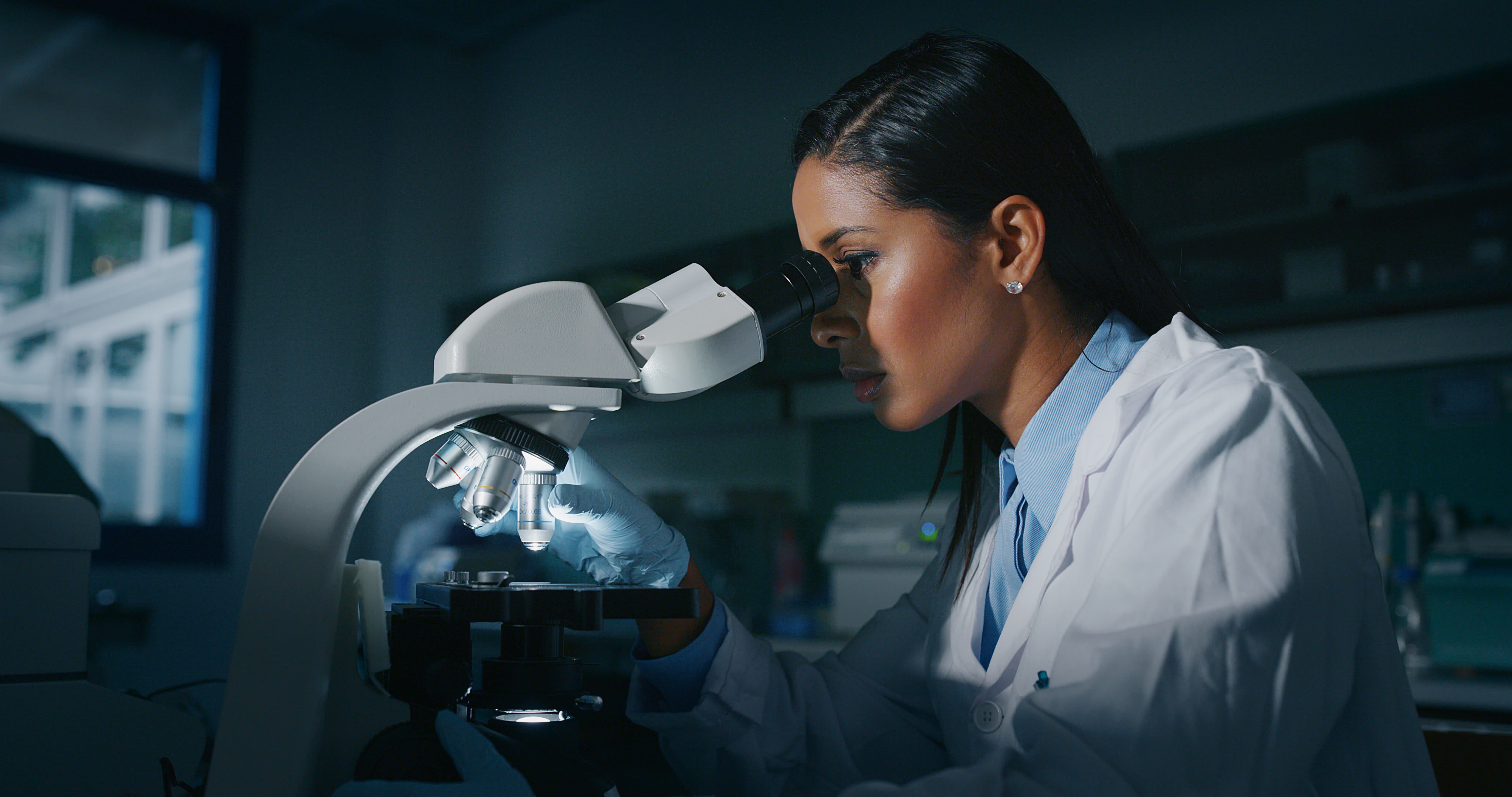 Scientist in a water testing laboratory